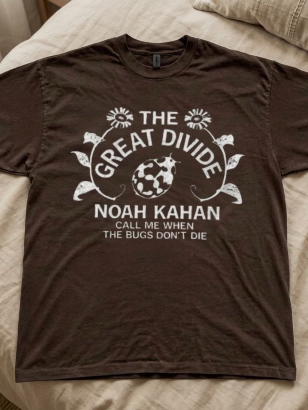 Gildan Brown 'The Great Divide' Noah Kahan Graphic Tee